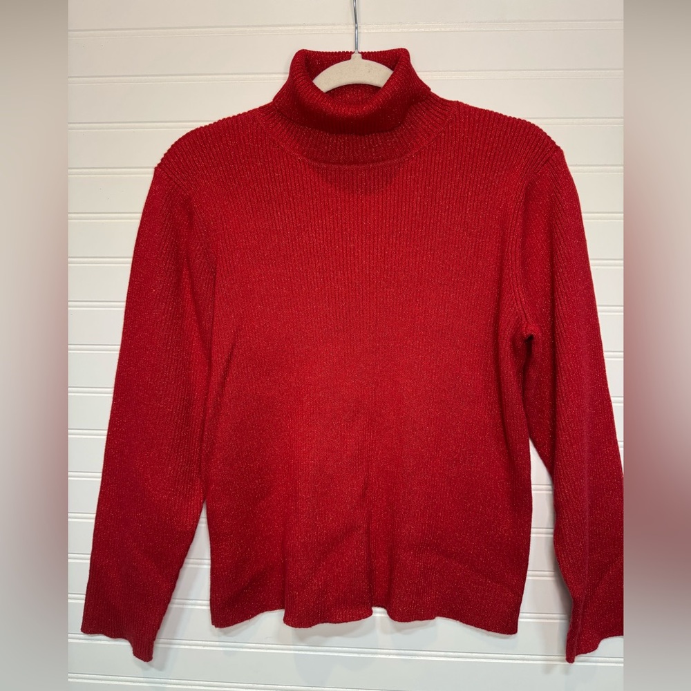 Liz Claiborne Red Turtleneck Sweater